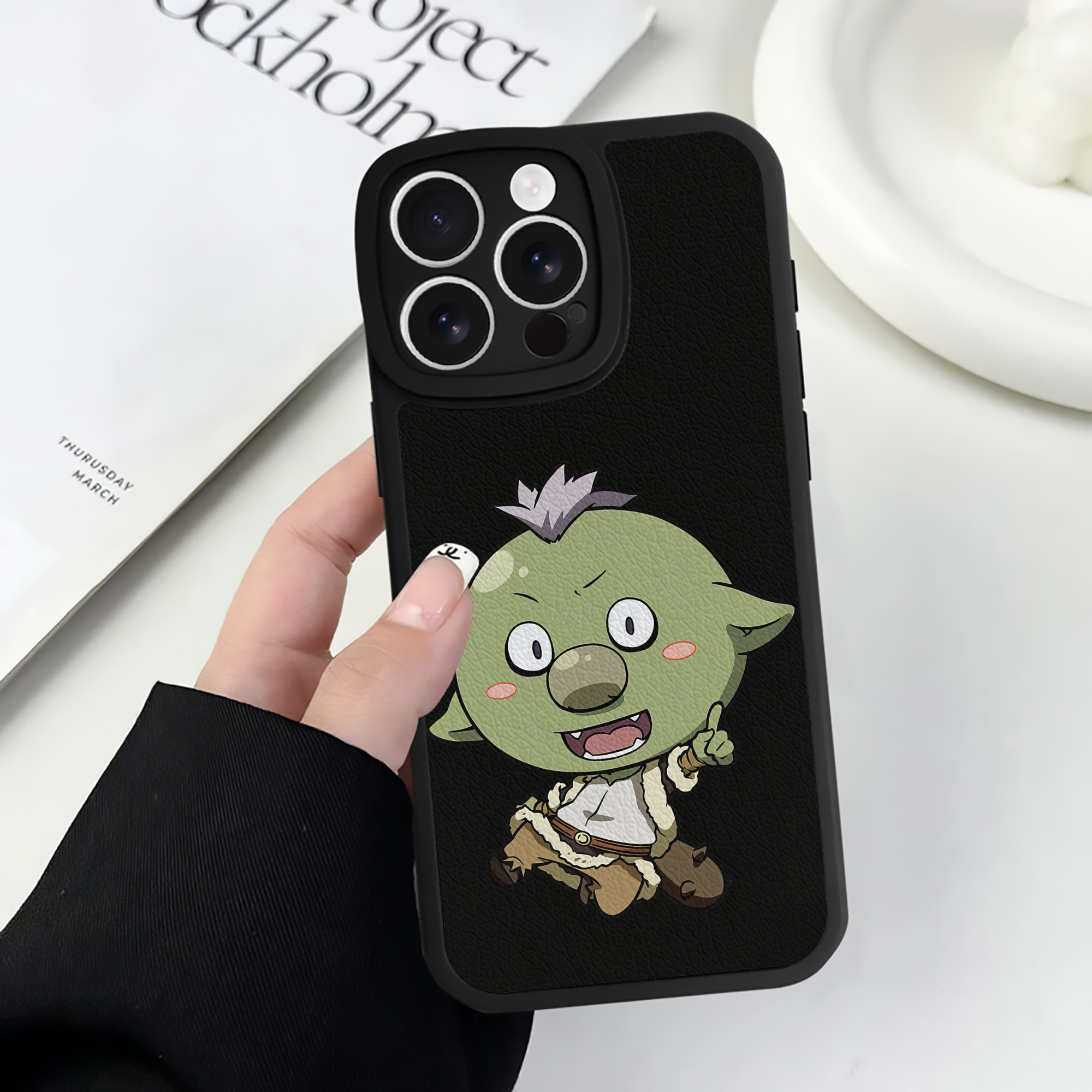 （画像用） 転スラ Regarding Reincarnated to Slime 【iPhone 16シリーズ対応】シリコンスマホケース（レザー調） 材質：シリコン